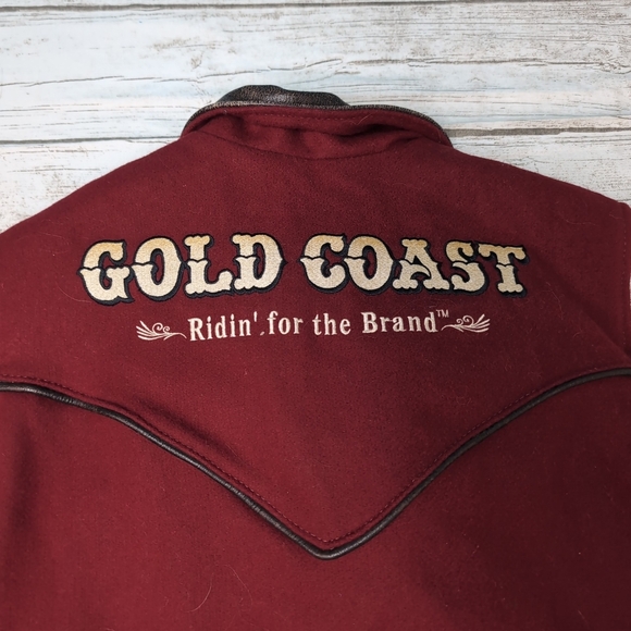 Boyd Gaming Wool 2014 Vegas NFR Gold Coast Red Vest Size Large Made In Usa - Picture 9 of 9